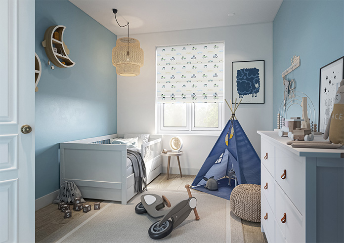 Brum Brum, Neutral - Twist&Fit Roman Blind - Image 6